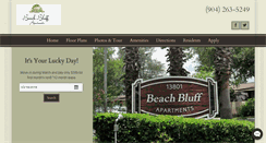 Desktop Screenshot of beachbluffapts.com